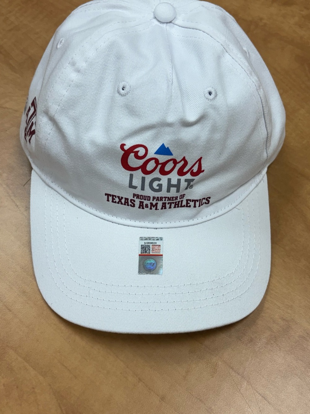 Texas A&M Athletics Snapback Coors Light Hat White NWT #2139